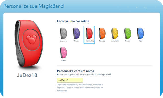 Magic Band Personalizar