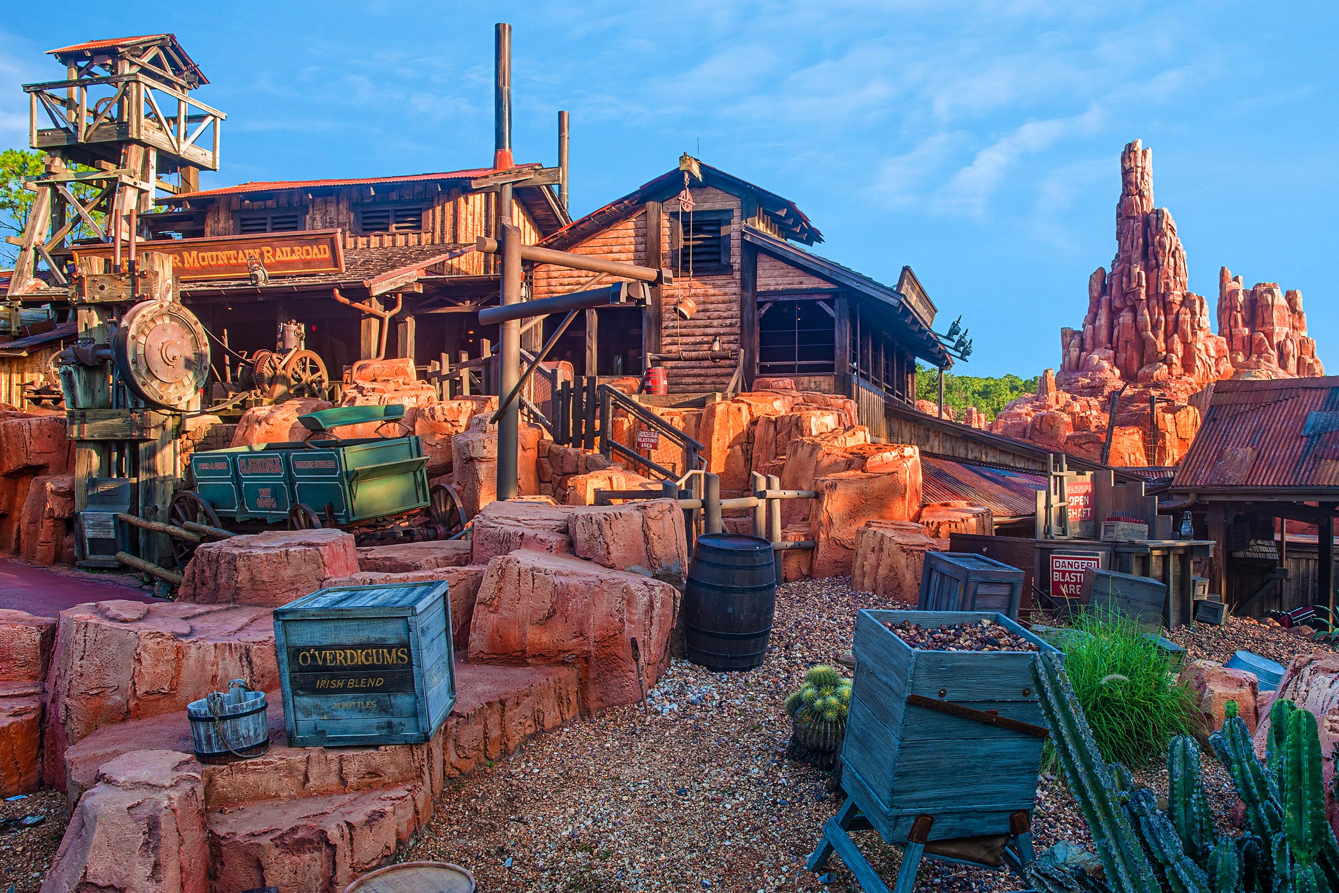 Big Thunder Mountain Railroad takes Magic Kingdom guests on a wild ride in a runaway train through an abandoned gold mine in Frontierland. Magic Kingdom is located at Walt Disney World Resort in Lake Buena Vista, Fla. (Disney)